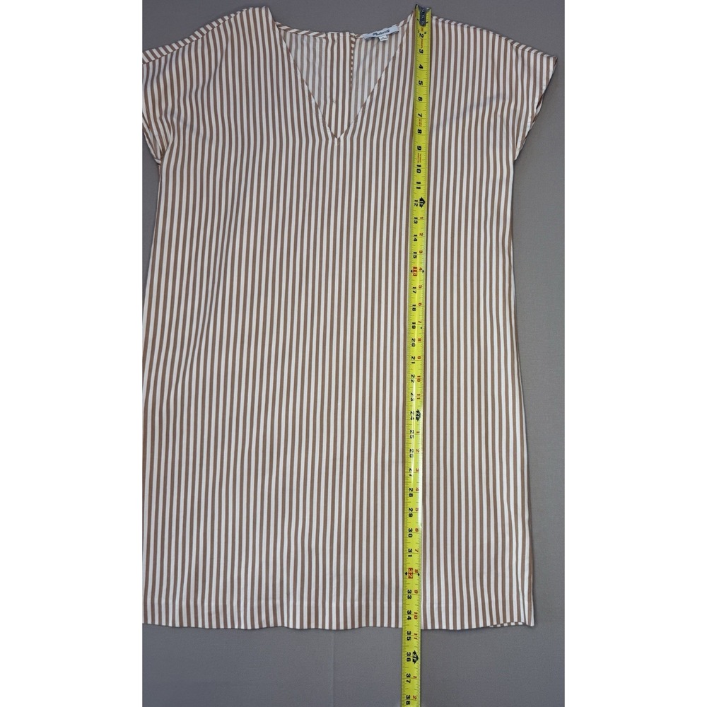 Madewell Top Womens Medium Brown White Casual Beach Lightweight Tunic - Picture 9 of 11